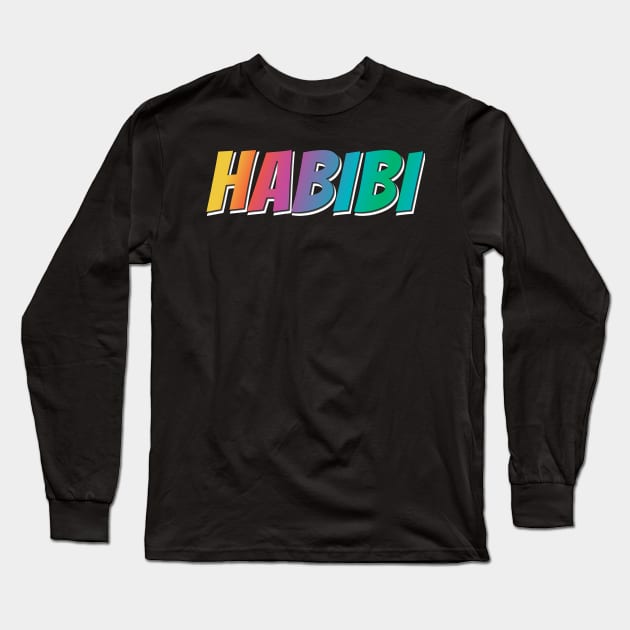 Habibi, Yalla Habibi, Long Sleeve T-Shirt by Lekrock Shop